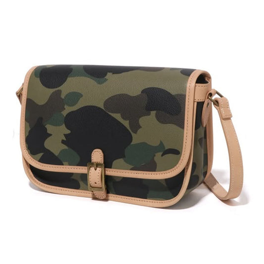 A BATHING APE BAPE 1ST CAMO SHOULDER BAG GREEN