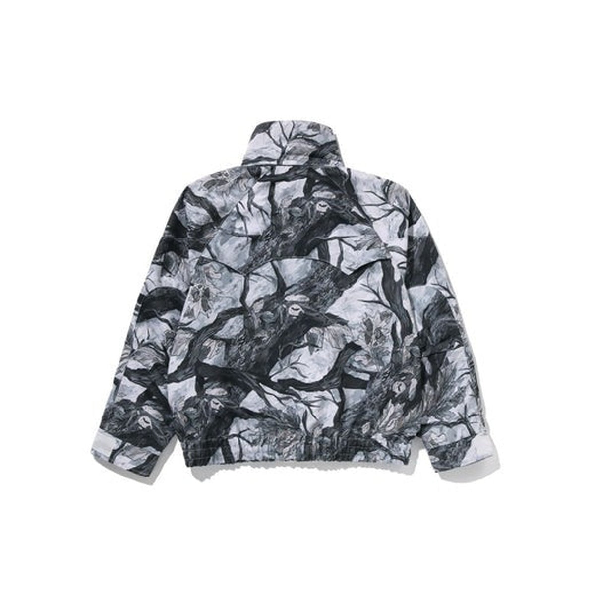 A BATHING APE BAPE TREE EDGE CAMO HOODED SNOWBOARD JACKET WHITE