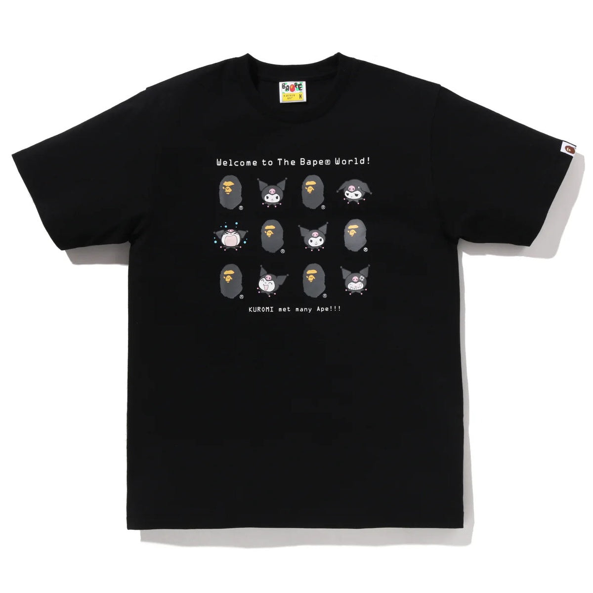 A BATHING APE BAPE SANRIO CHARACTERS KUROMI TEE BLACK