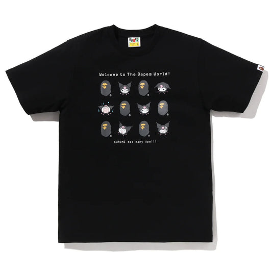 A BATHING APE BAPE SANRIO CHARACTERS KUROMI TEE BLACK