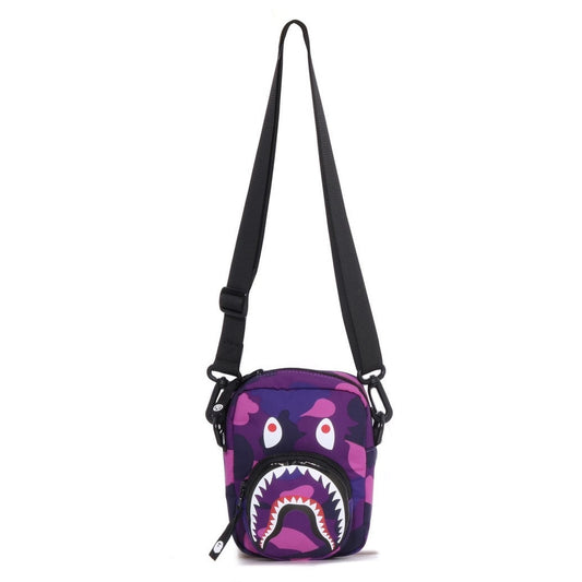 A BATHING APE BAPE COLOR CAMO MINI SHOULDER BAG PURPLE