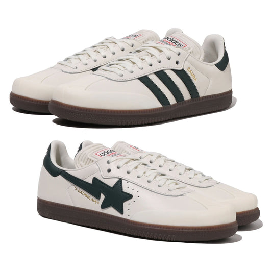 A BATHING APE BAPE ADIDAS World Cup Pack SAMBA IVORY