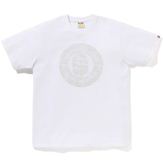 A BATHING APE BAPE UMEDA SOLID CAMO BUSY WORKS TEE WHITE