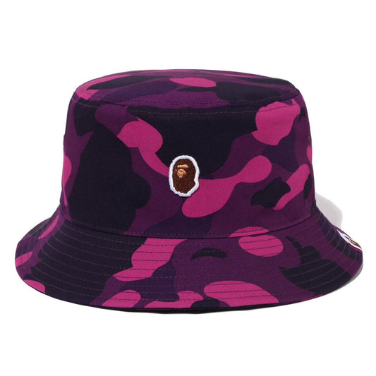 A BATHING APE BAPE COLOR CAMO BUCKET HAT PURPLE