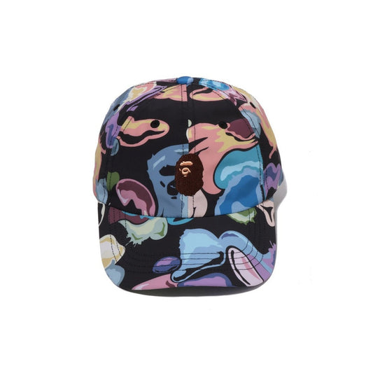 A BATHING APE BAPE ART CAMO ONE POINT PANEL CAP BLACK