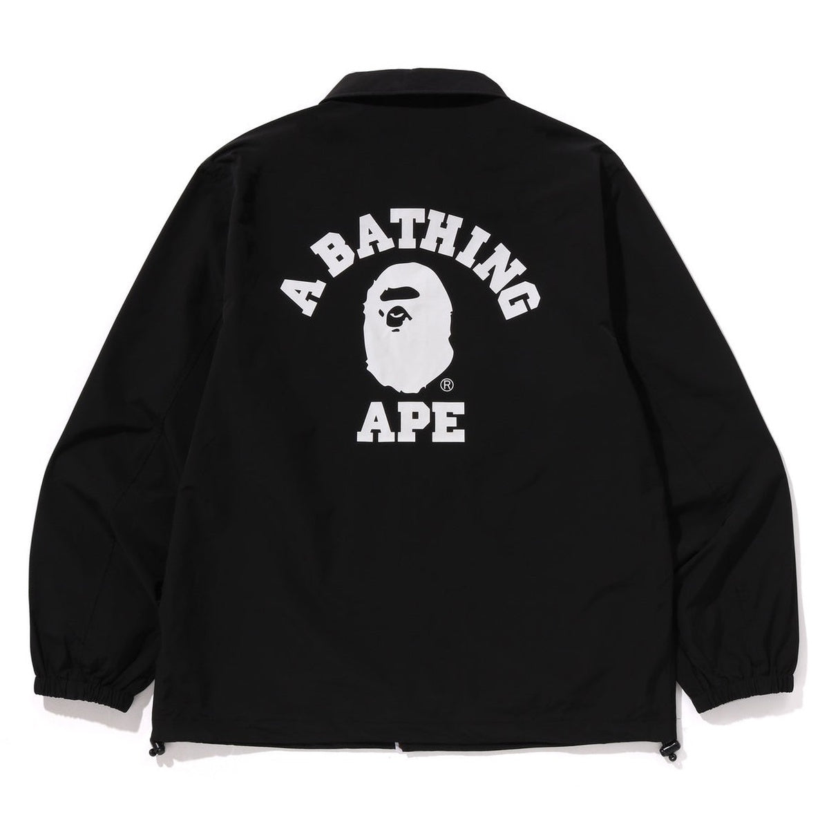 A BATHING APE BAPE COLLEGE COACH JACKET BLACK