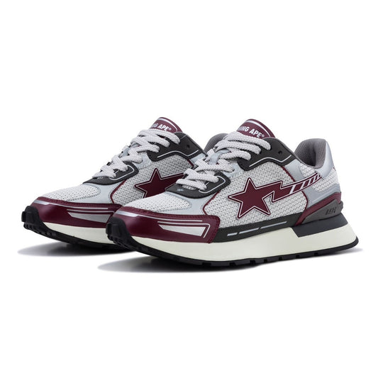 A BATHING APE BAPE CROSS STA #1 BURGUNDY