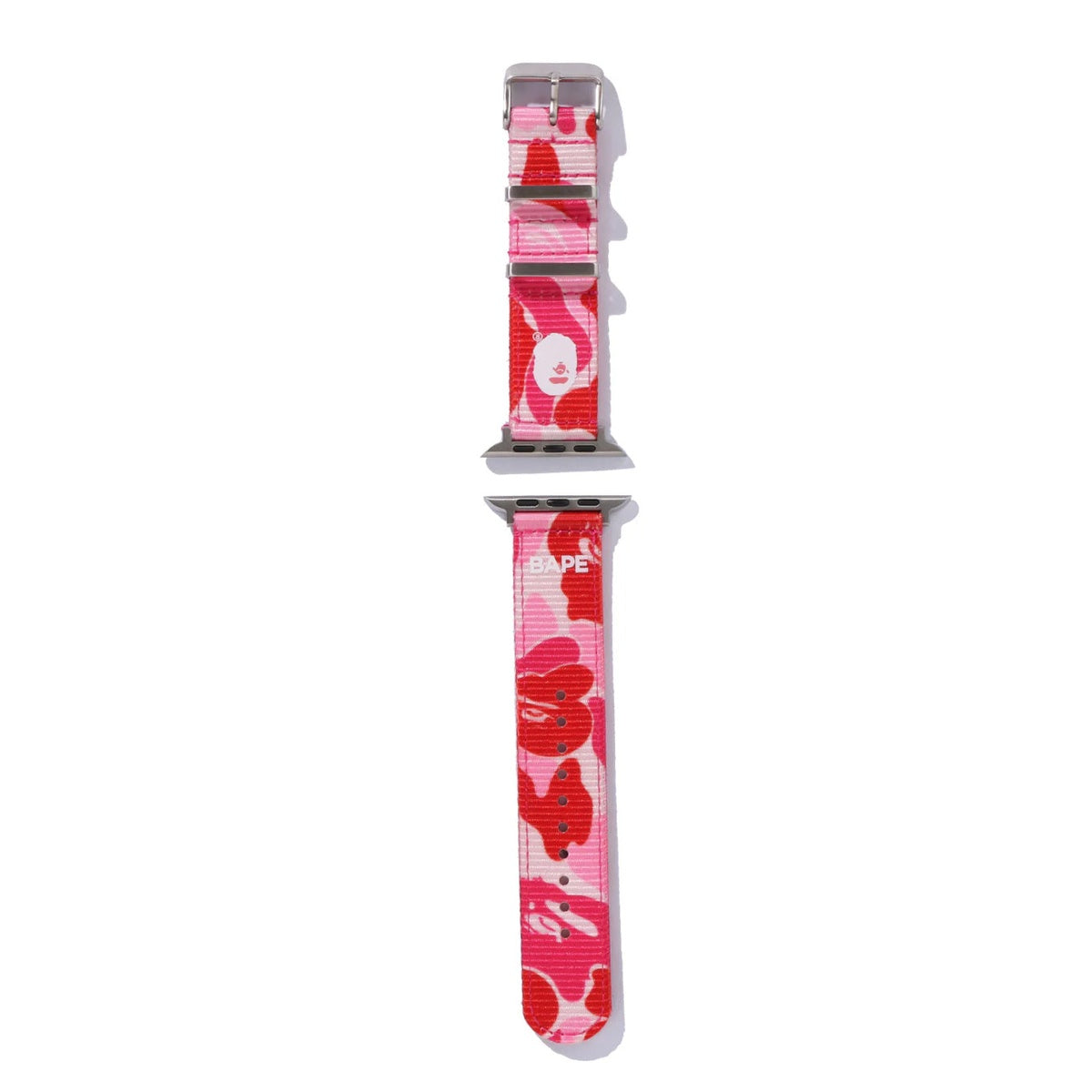 A BATHING APE BAPE ABC CAMO NATO BAND FOR APPLE WATCH PINK
