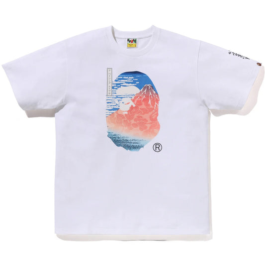 A BATHING APE BAPE UKIYO-E APE HEAD TEE #2 WHITE