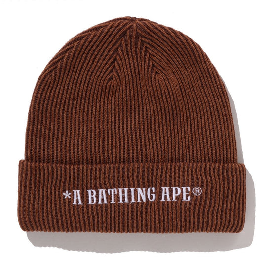 A BATHING APE BAPE A BATHING APE BAPE KNIT CAP BROWN