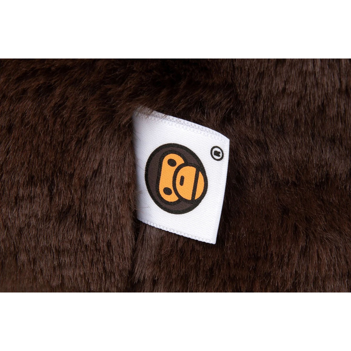 A BATHING APE BAPE BABY MILO STORE BABY MILO FUR TOTE BAG BROWN