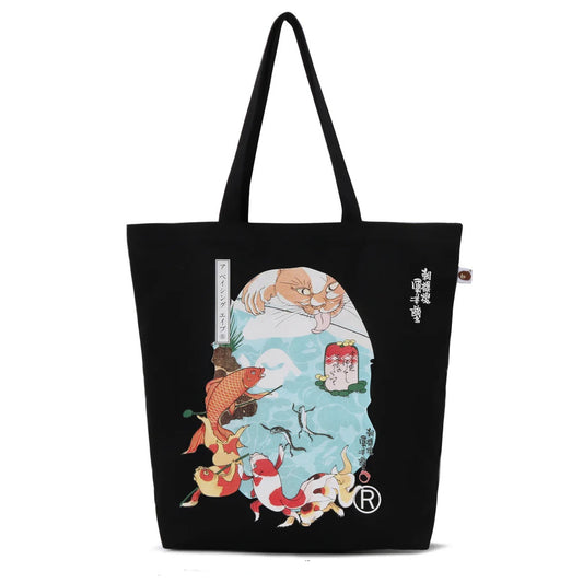 A BATHING APE BAPE UKIYO-E TOTE BAG SAX