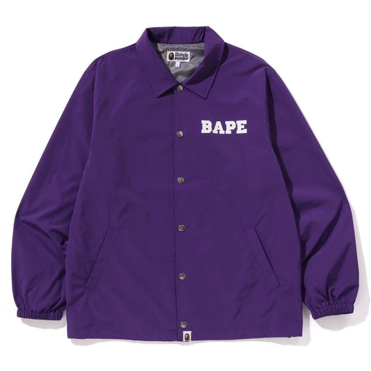A BATHING APE BAPE COLLEGE COACH JACKET PURPLE