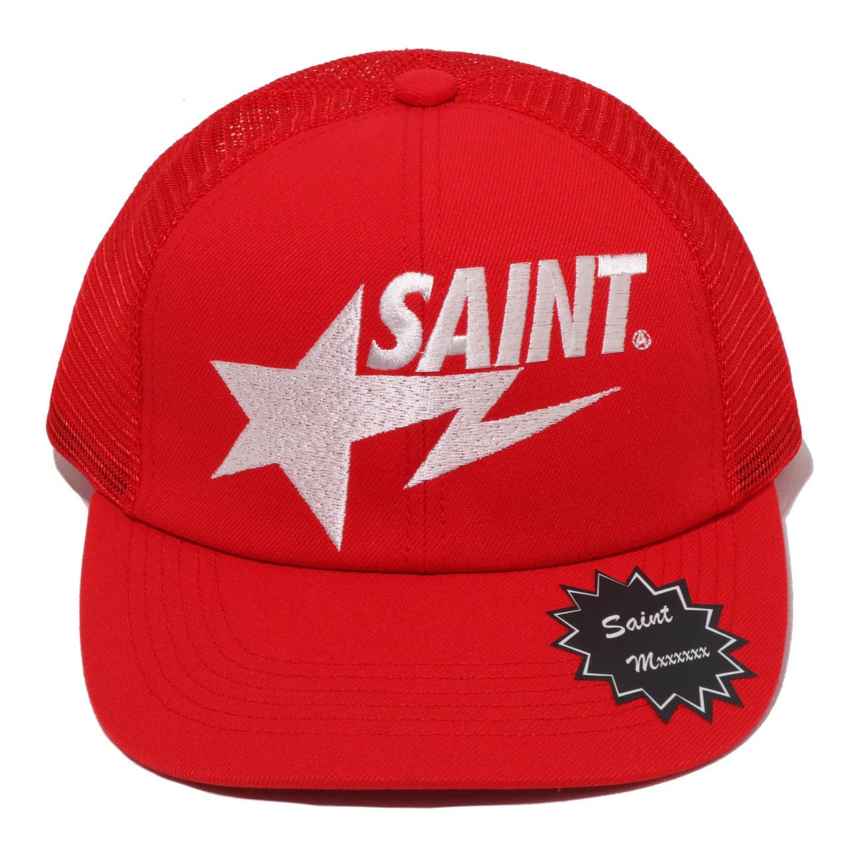 A BATHING APE BAPE SAINT MXXXXXX SAINT STA MESH CAP RED