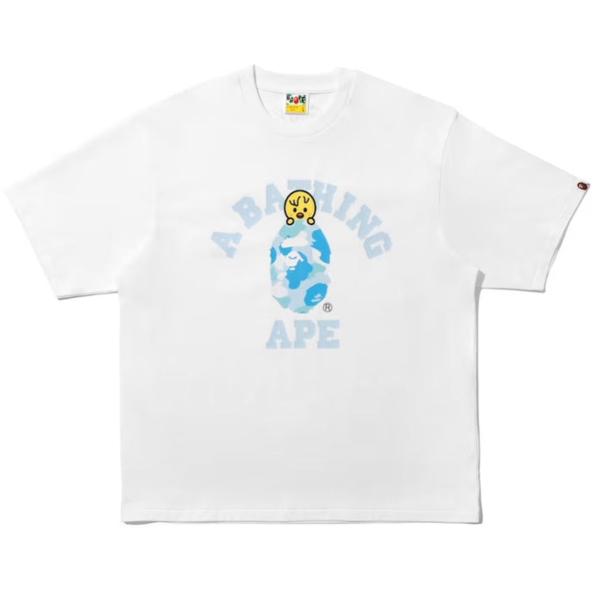 A BATHING APE BAPE STRAYKIDS BBOKARI COLLEGE TEE WHITE