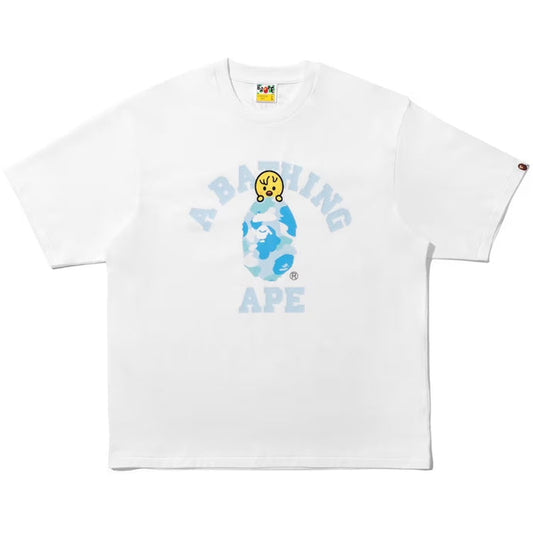 A BATHING APE BAPE STRAYKIDS BBOKARI COLLEGE TEE WHITE