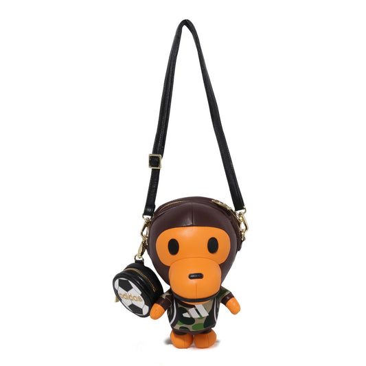A BATHING APE BAPE ADIDAS - BABY MILO BAG BROWN