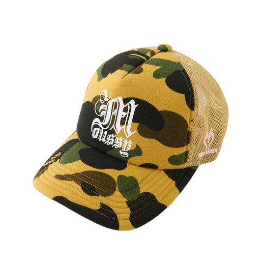 A BATHING APE LADIES' BAPE MOUSSY REISSUE MESH CAP BEIGE