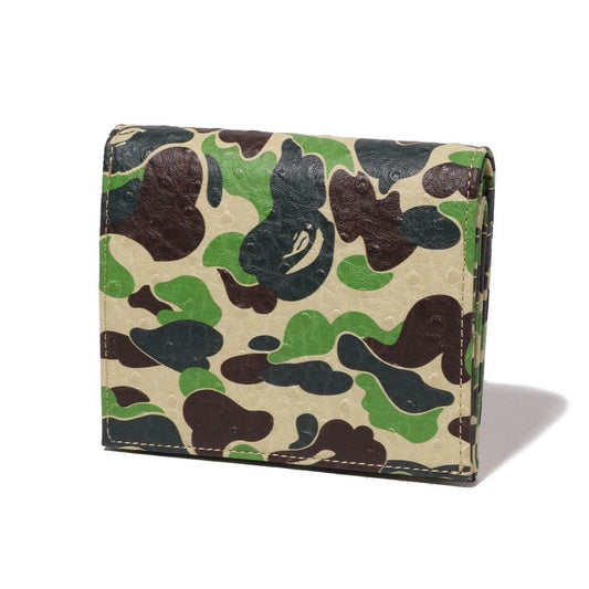 A BATHING APE BAPE ABC CAMO MINI WALLET GREEN