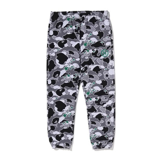 A BATHING APE BAPE HIDDEN STA CAMO SWEAT PANTS GRAY