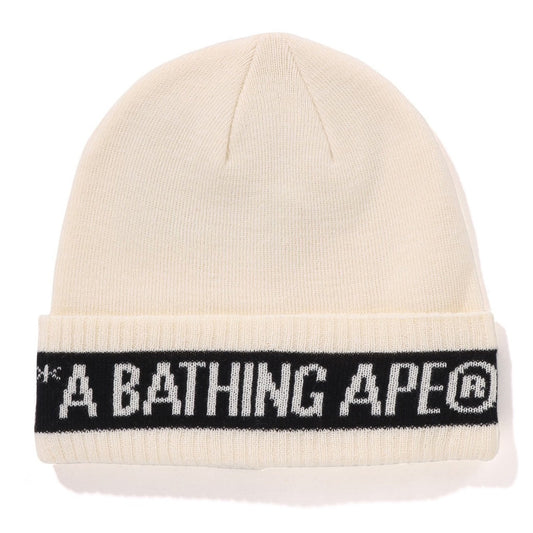 A BATHING APE BAPE KNIT CAP IVORY