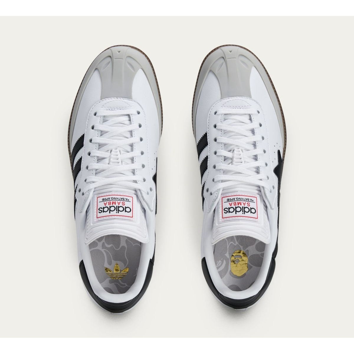 A BATHING APE BAPE ADIDAS - SAMBA WHITE