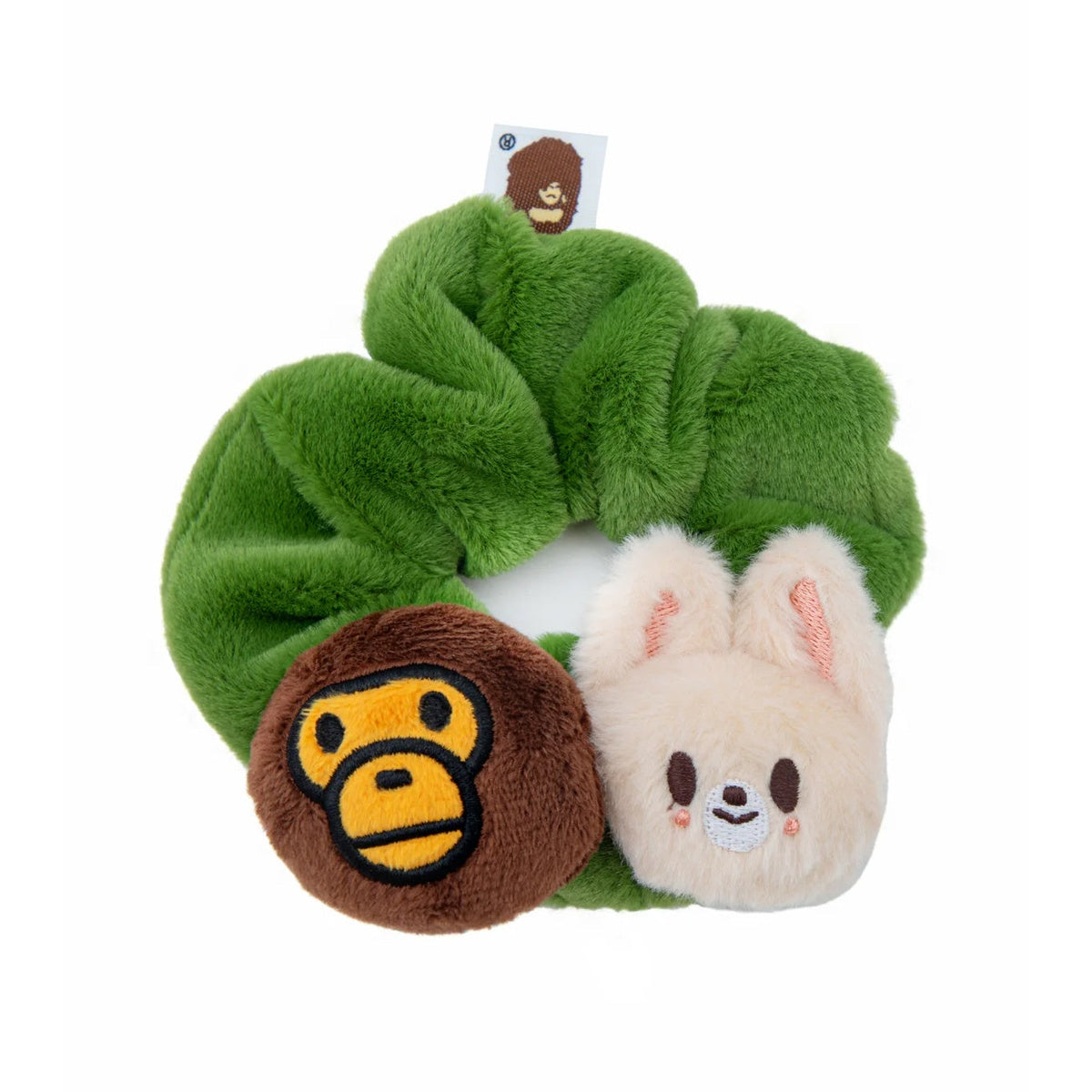 A BATHING APE BAPE STRAYKIDS FOXI.NY BABY MILO SCRUNCHIE GREEN