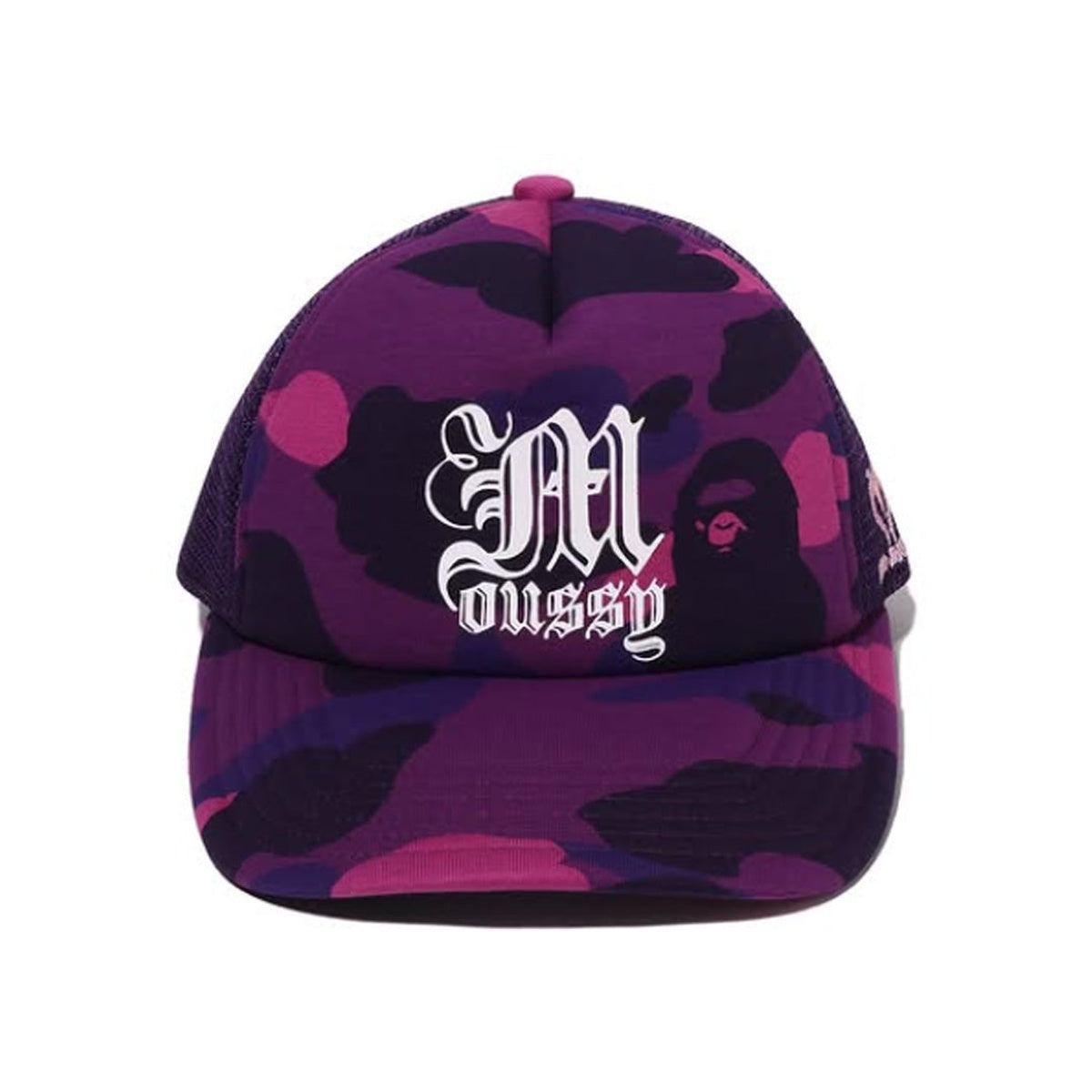 A BATHING APE LADIES' BAPE MOUSSY REISSUE MESH CAP PURPLE