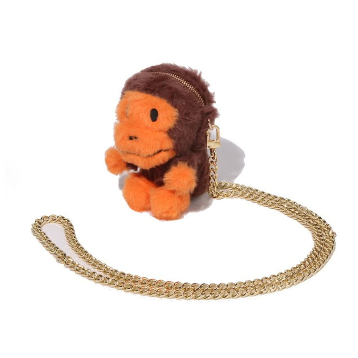 A BATHING APE BAPE Ladies' BABY MILO SHORT FUR MINI SHOULDER BAG BROWN