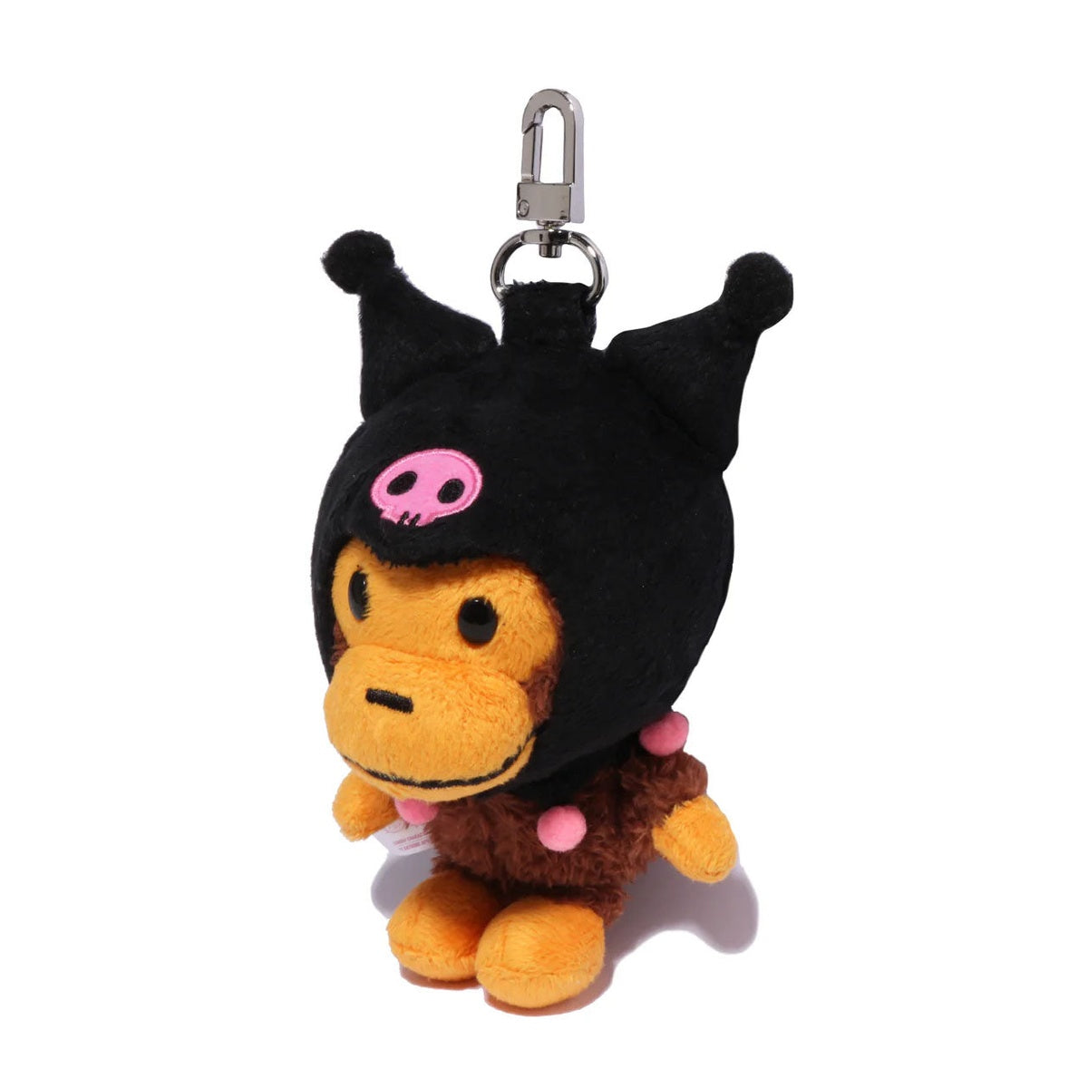A BATHING APE BAPE SANRIO CHARACTERS PLUSH DOLL KEYCHAIN KUROMI BLACK