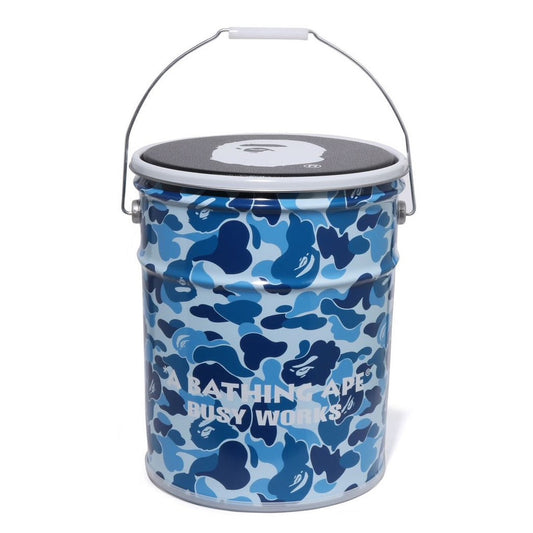 A BATHING APE BAPE ABC CAMO STEEL CAN STOOL BLUE