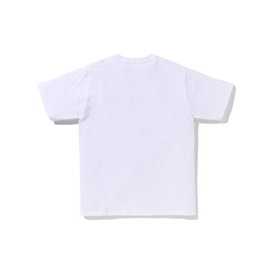 A BATHING APE BAPE COLOR CAMO COLLEGE TEE WHITE NAVY