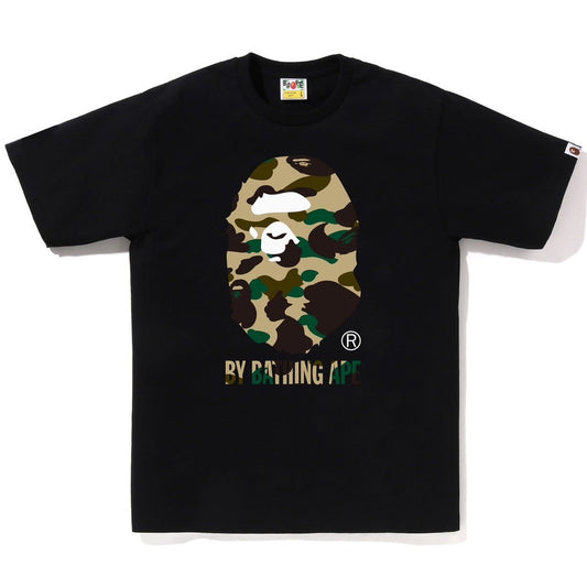 A BATHING APE BAPE 1ST CAMO BY BATHING APE TEE BLACK YELLOW