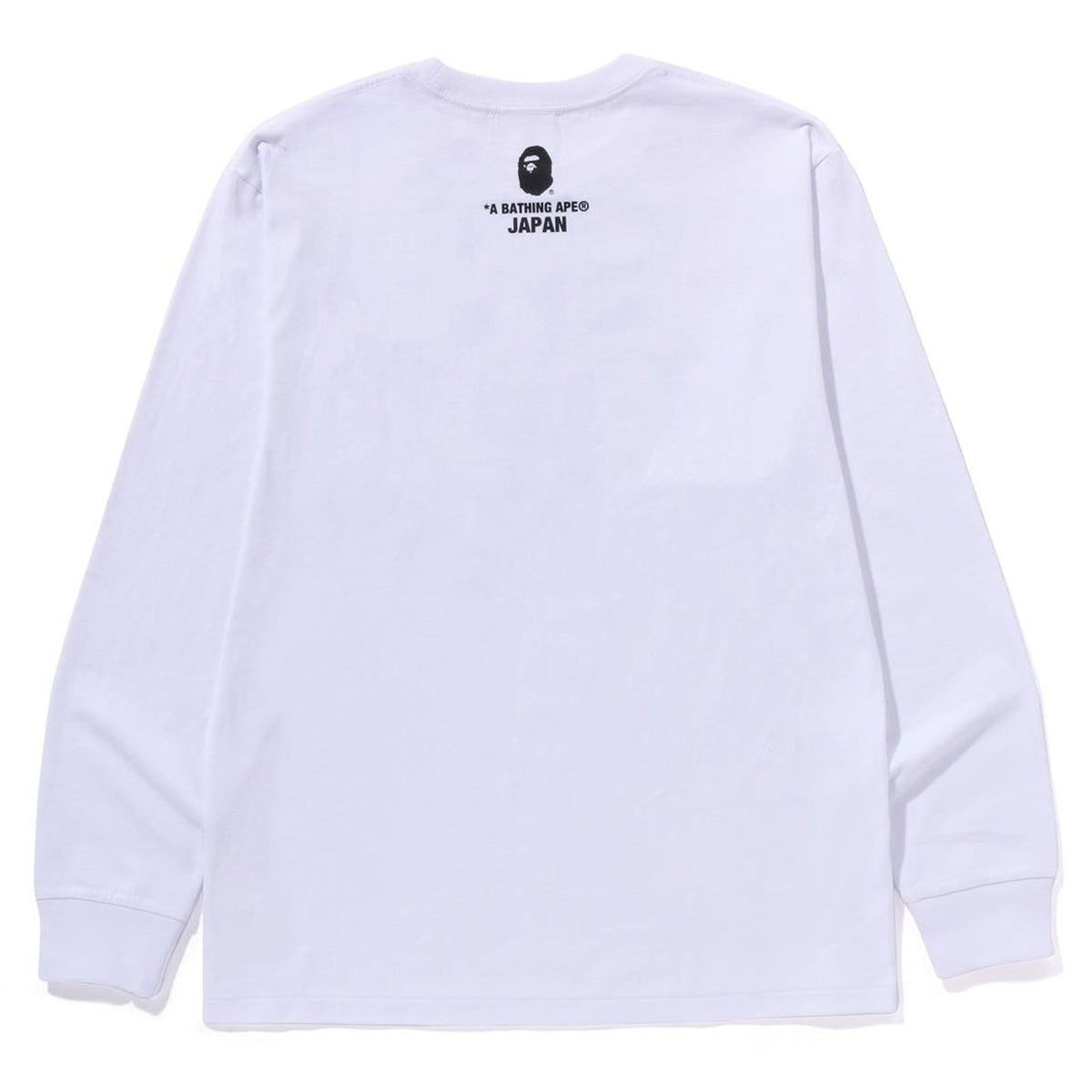 A BATHING APE BAPE JAPAN COLLEGE CITY L/S TEE WHITE