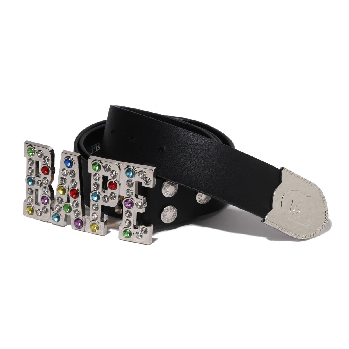 A BATHING APE BAPE COLOR STONE BELT BLACK