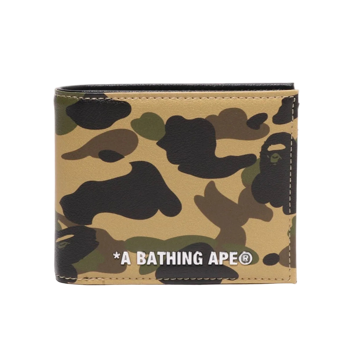A BATHING APE BAPE 1ST CAMO MINI WALLET YELLOW