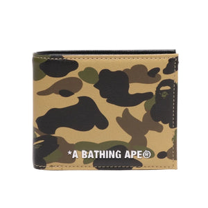 A BATHING APE BAPE 1ST CAMO MINI WALLET YELLOW