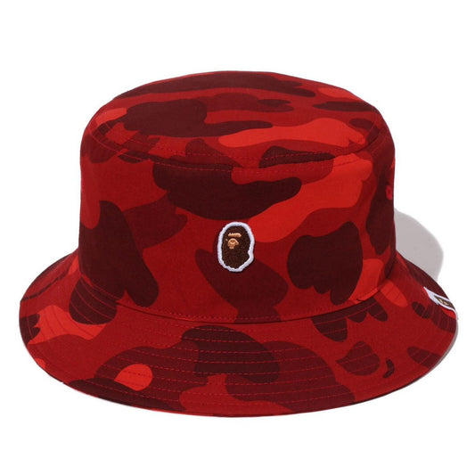 A BATHING APE BAPE COLOR CAMO BUCKET HAT RED