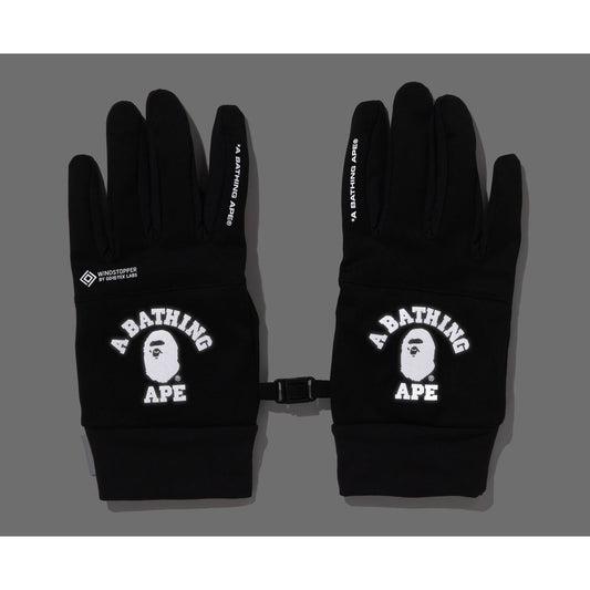 A BATHING APE BAPE GORE-TEX WIND STOPPER GLOVE BLACK