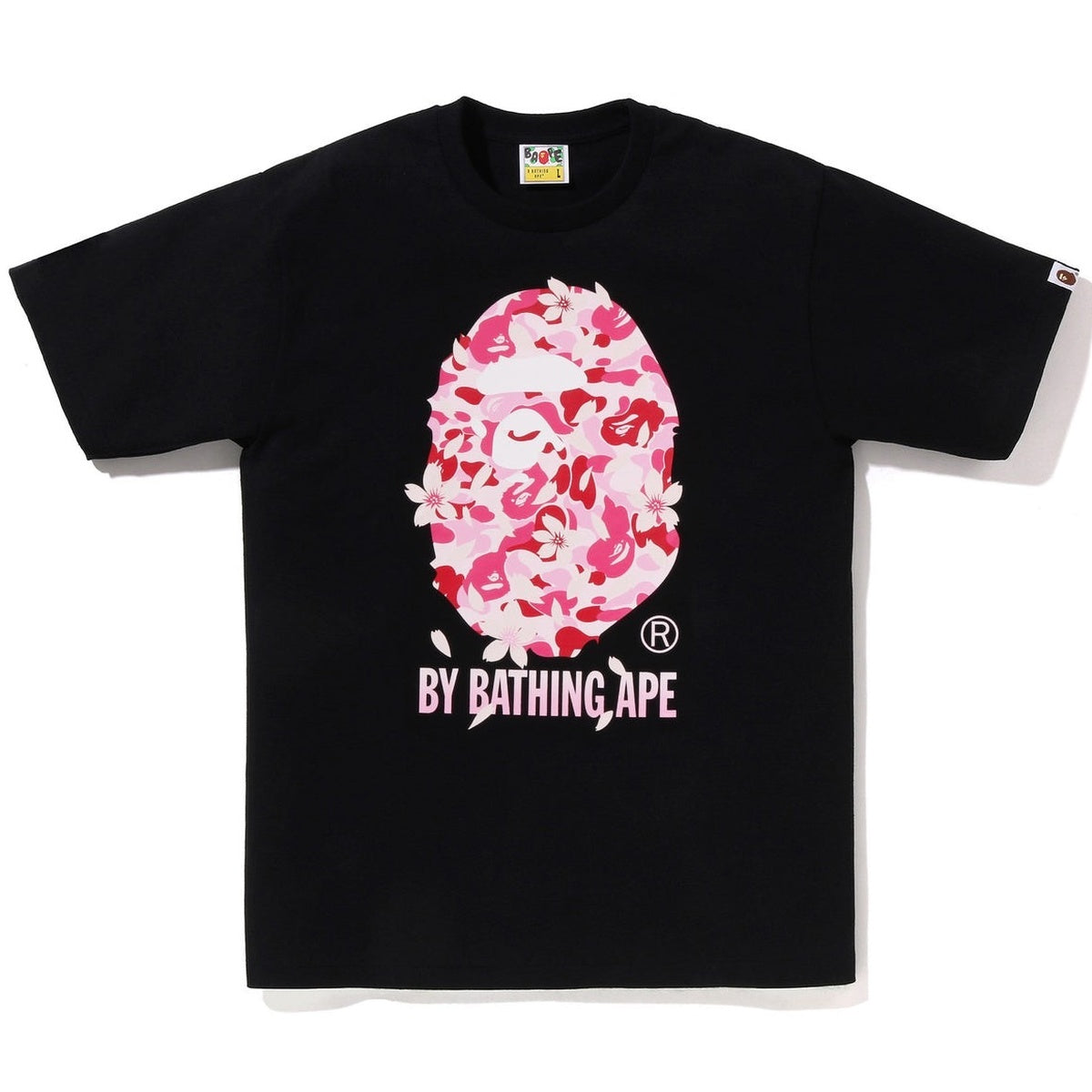 A BATHING APE BAPE ABC SAKURA CAMO BY BATHING APE TEE BLACK