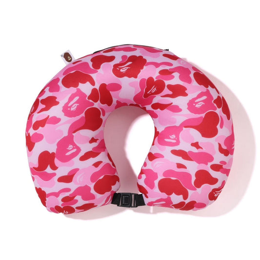 A BATHING APE BAPE ABC CAMO 2WAY APE HEAD NECK PILLOW PINK