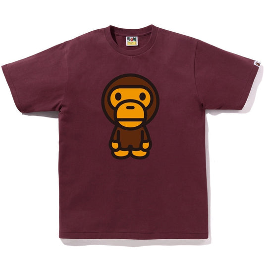 A BATHING APE BAPE BIG BABY MILO TEE BURGUNDY