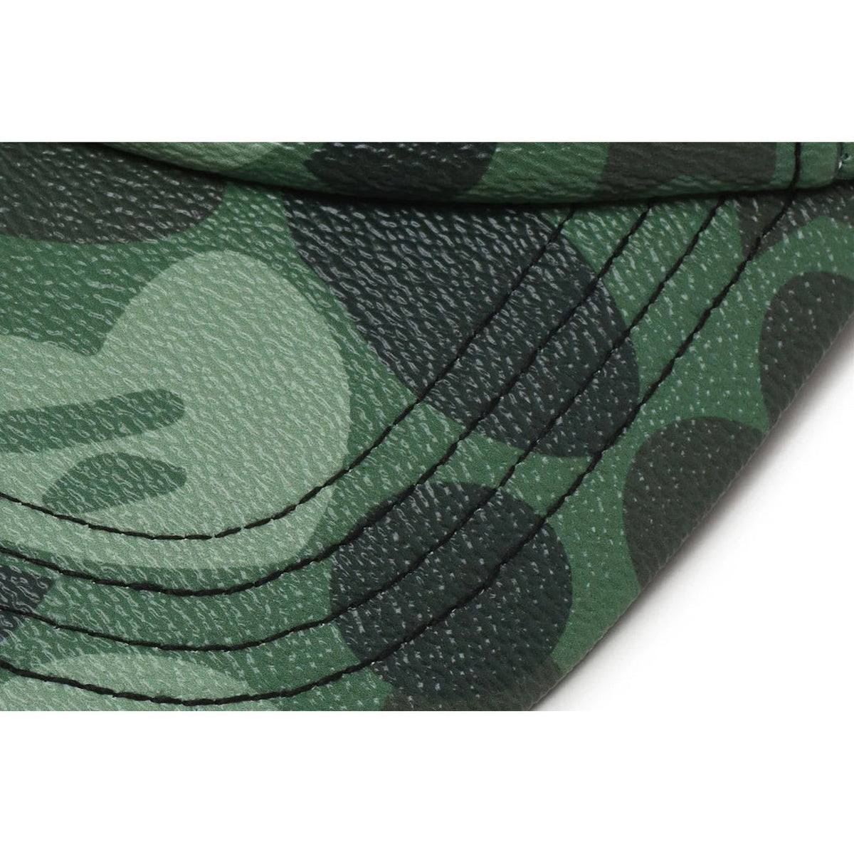 A BATHING APE BAPE LADIES' - APEE FAUX LEATHER BASEBALL CAP GREEN