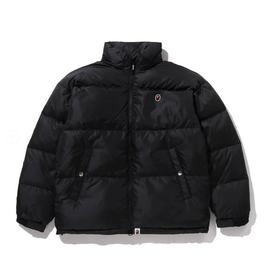 A BATHING APR ONE POINT RELAXED FIT DOWN JACKET BLACK