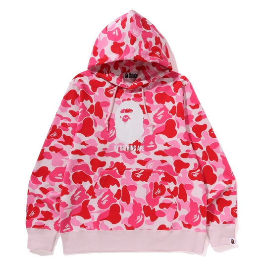 A BATHING APE BAPE ABC CAMO BY BATHING APE PULLOVER HOODIE PINK