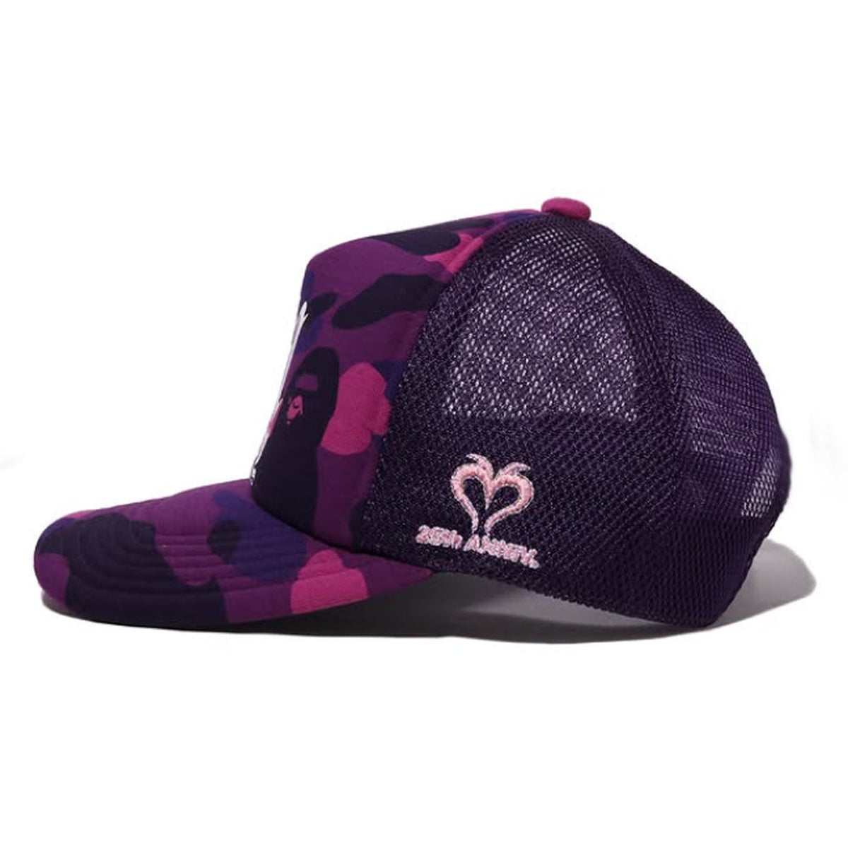 A BATHING APE LADIES' BAPE MOUSSY REISSUE MESH CAP PURPLE