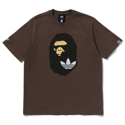 A BATHING APE BAPE ADIDAS World Cup Pack APE HEAD TEE BROWN