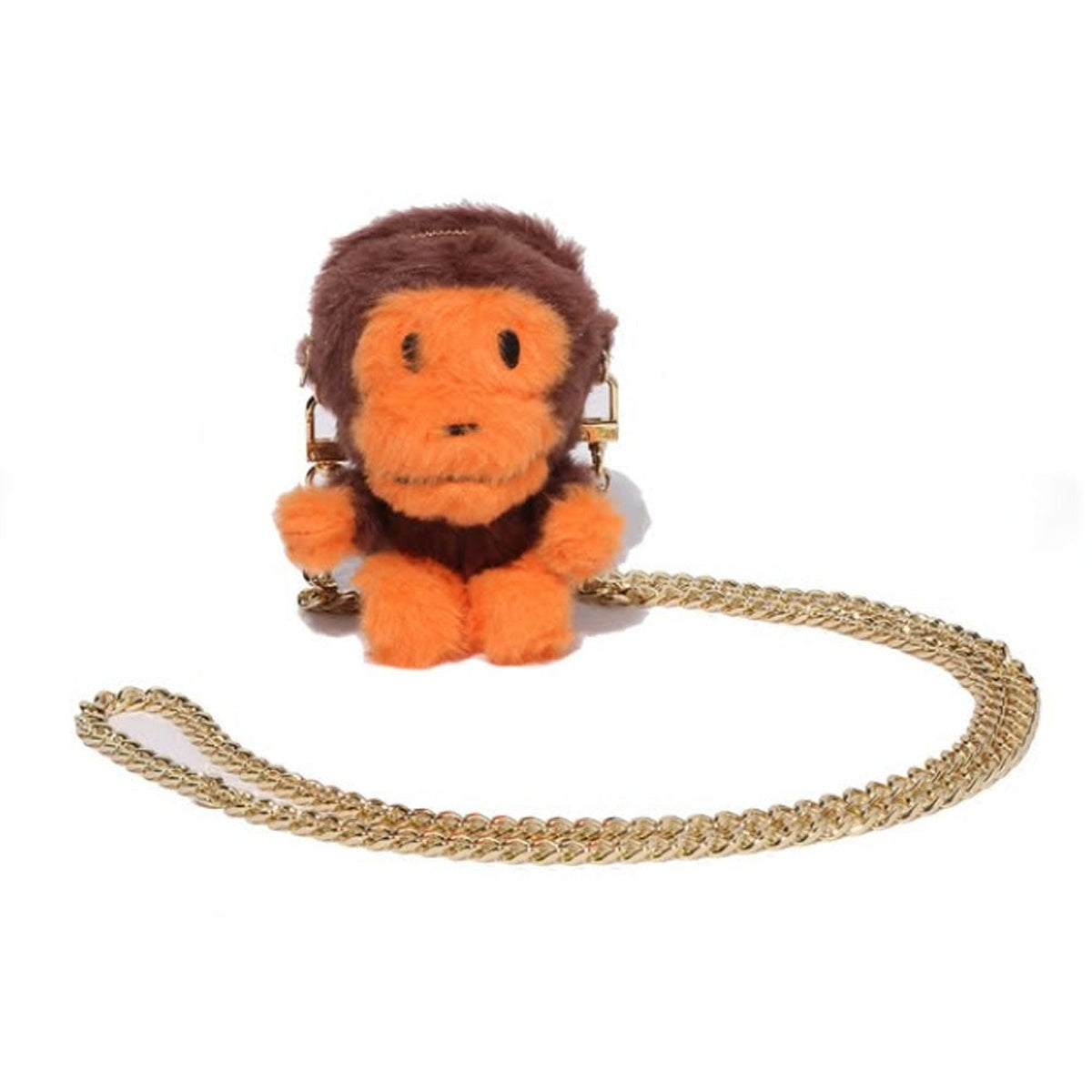 A BATHING APE BAPE Ladies' BABY MILO SHORT FUR MINI SHOULDER BAG BROWN