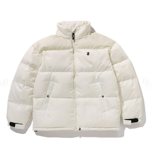 A BATHING APR ONE POINT RELAXED FIT DOWN JACKET IVORY
