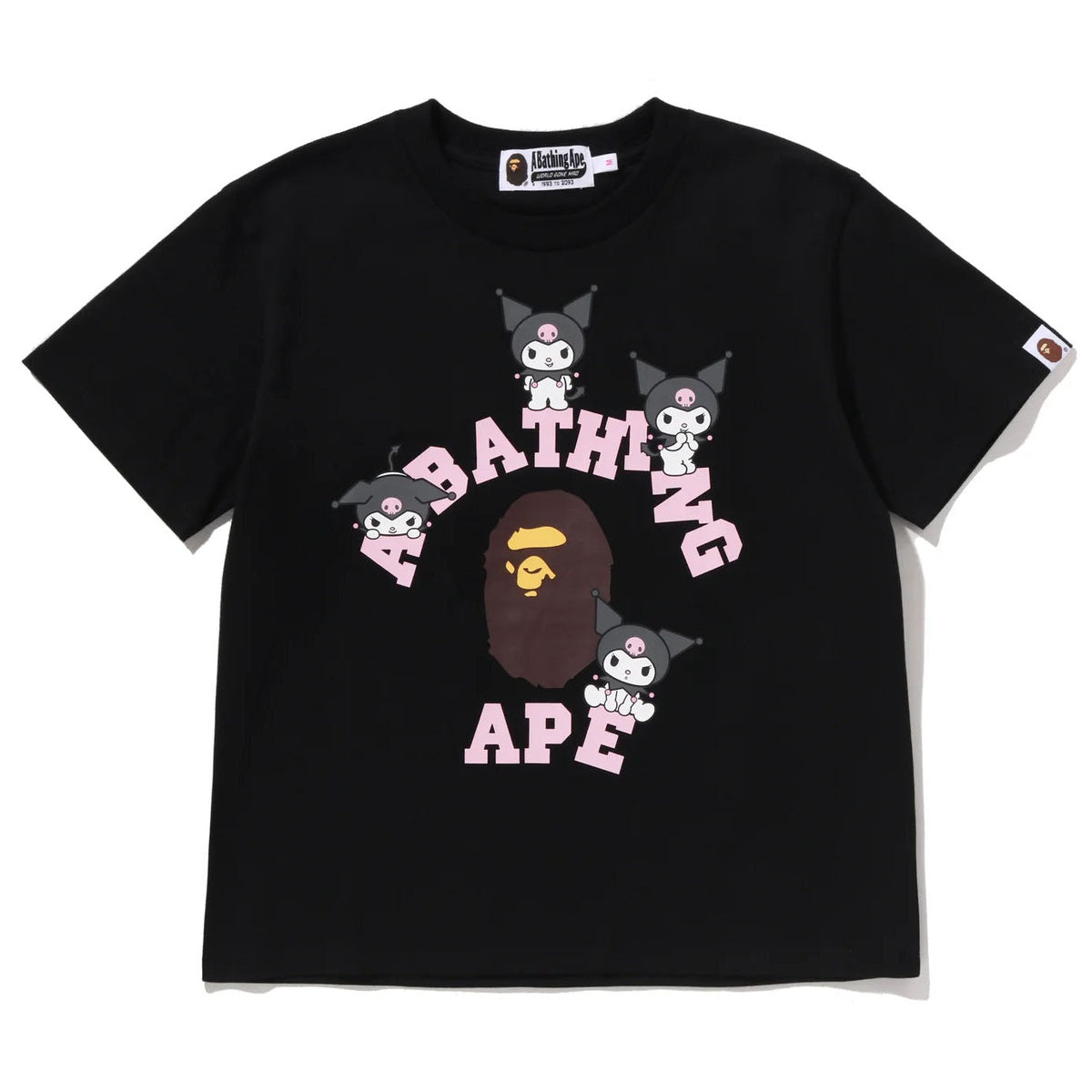 A BATHING APE BAPE SANRIO CHARACTERS MINI TEE KUROMI BLACK